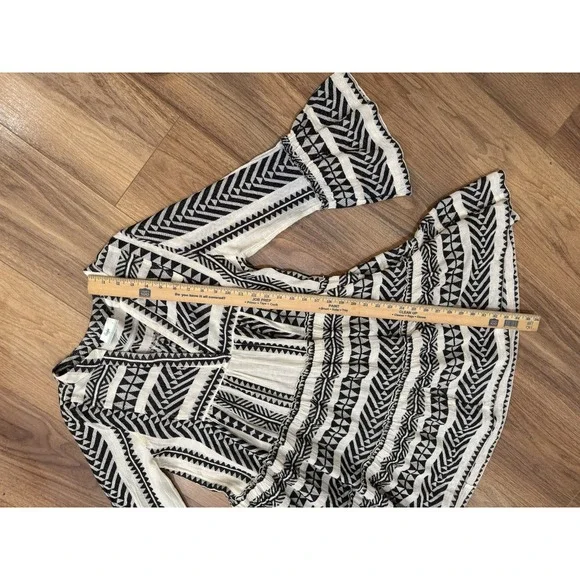 Anthropologie Devotion Twins Embroidered Ella Tunic Dress Black & White  Size S